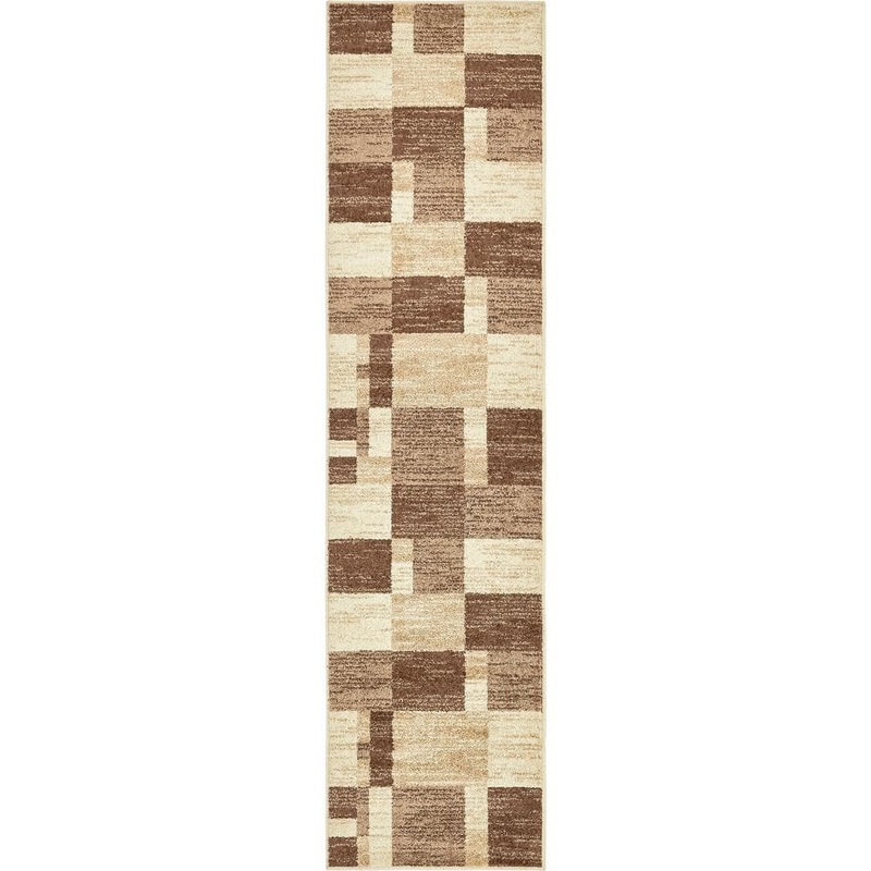 Unique Loom Autumn Providence Beige 2′ 6 x 10′ 0 Runner Rug 3138288
