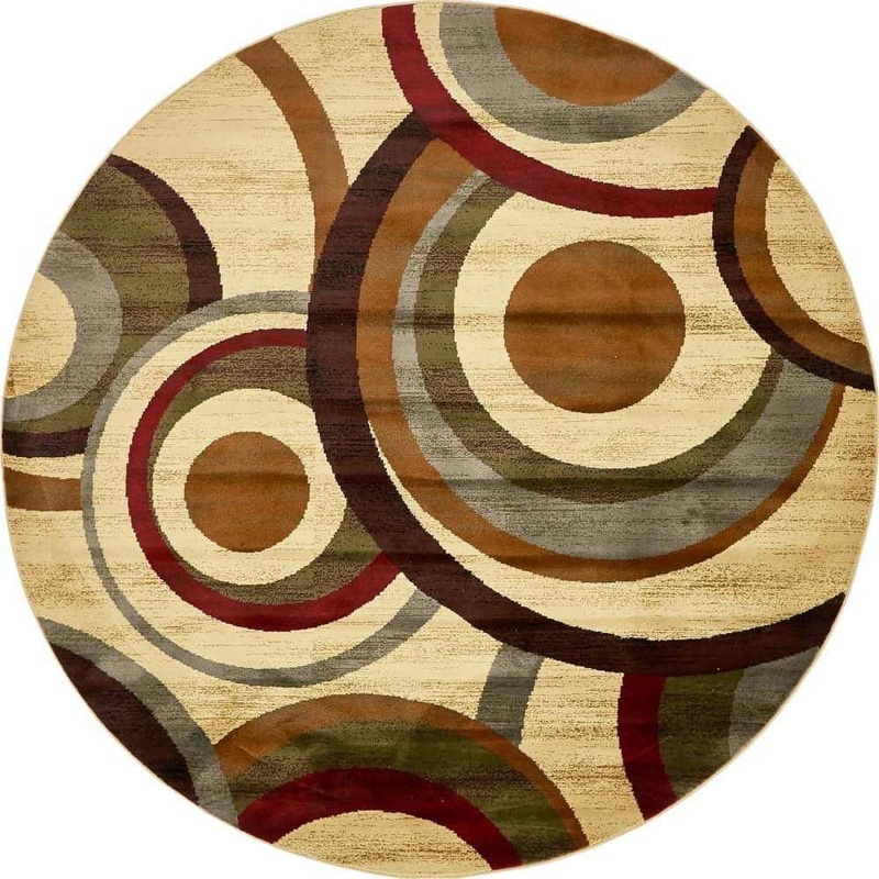Unique Loom Barista Kona Beige 8′ 0 x 8′ 0 Round Rug 3137895