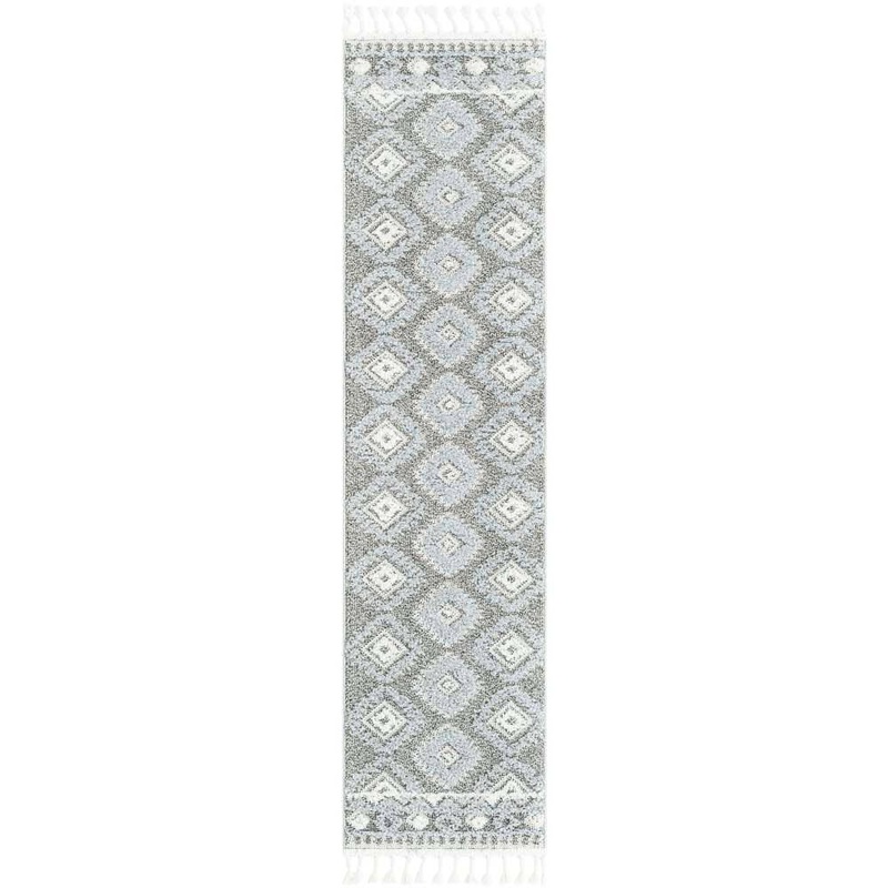 Unique Loom Boho Gigi Gray 2 ft. x 8 ft. Area Rug 3188694