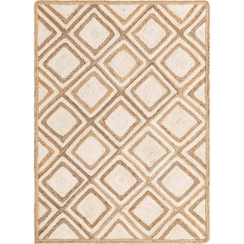 Unique Loom Braided Jute Bengal Natural 4′ 1 x 6′ 1 Area Rug 3147000