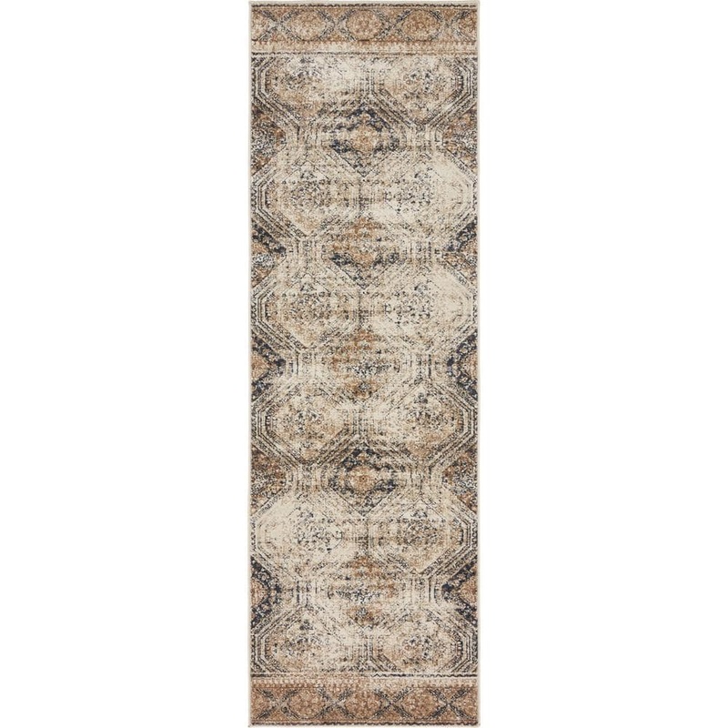 Unique Loom Chateau Collection Area Rug – Jackson (2 ft.  x 6 ft. 9 in. Runner Blue Beige/Brown) 3136012