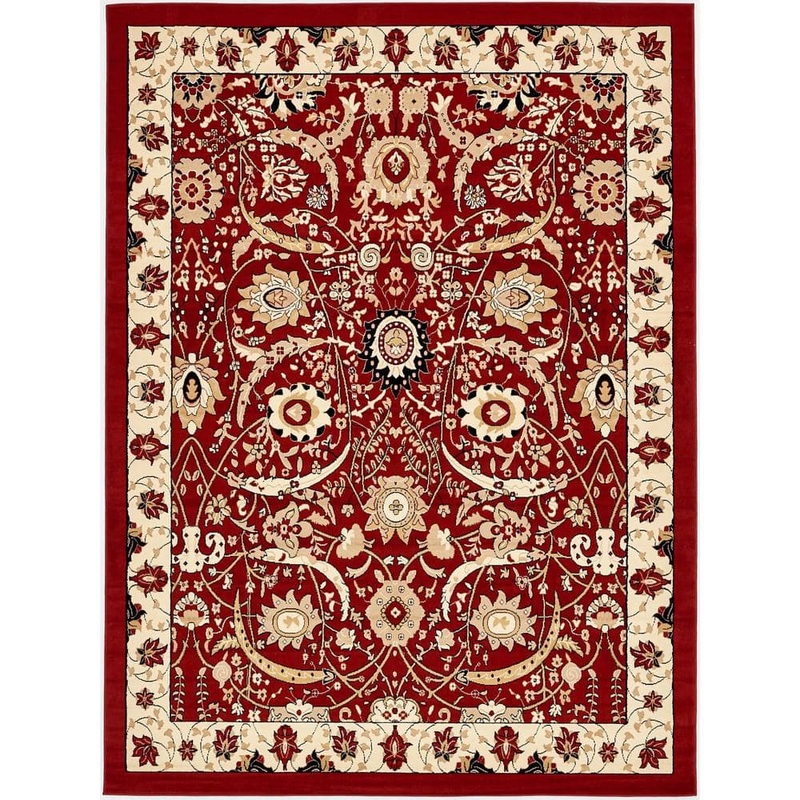 Unique Loom Espahan Cape Cod Red 9′ 0 x 12′ 0 Area Rug 3137592