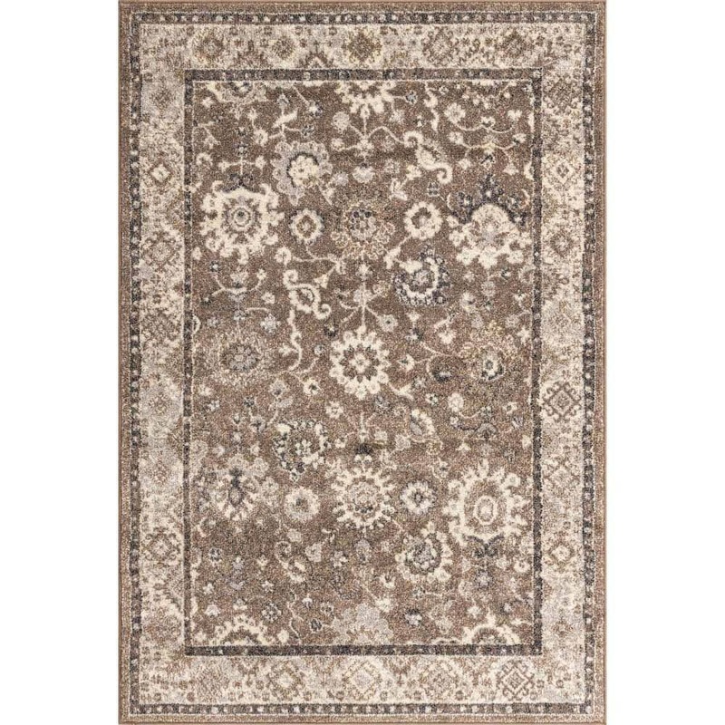 Unique Loom Penrose Krystle Beige Brown 5 ft. 3 in. x 7 ft. 7 in. Area Rug 3143456