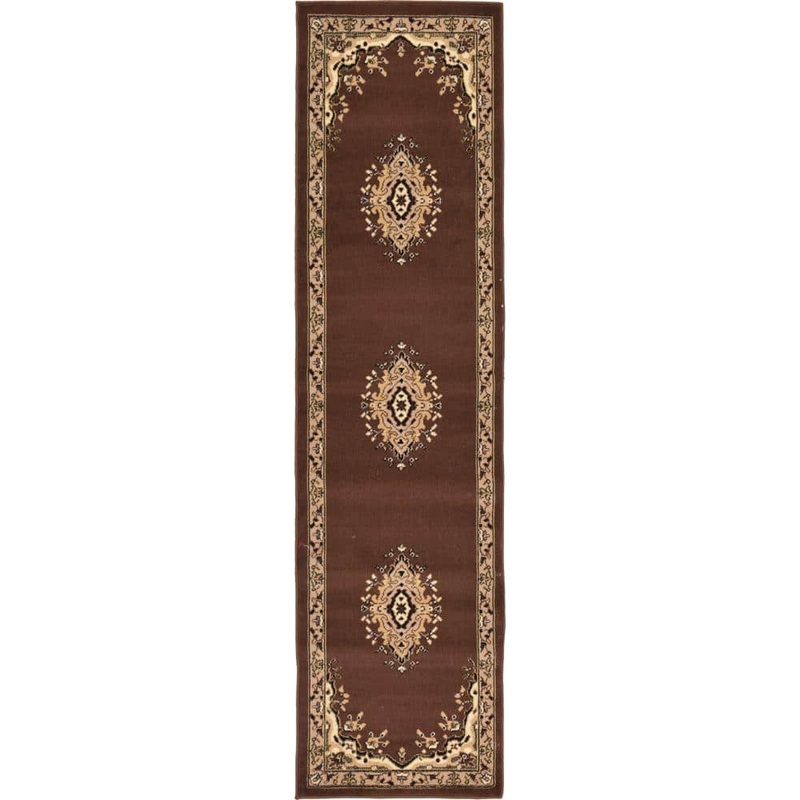Unique Loom Reza Washington Brown 2′ 2 x 8′ 2 Runner Rug 3124936