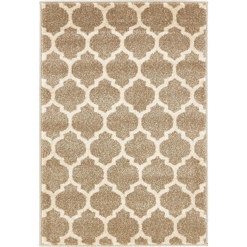 Unique Loom Trellis Philadelphia Light Brown/Beige 2′ 2 x 3′ 0 Area Rug 3128540