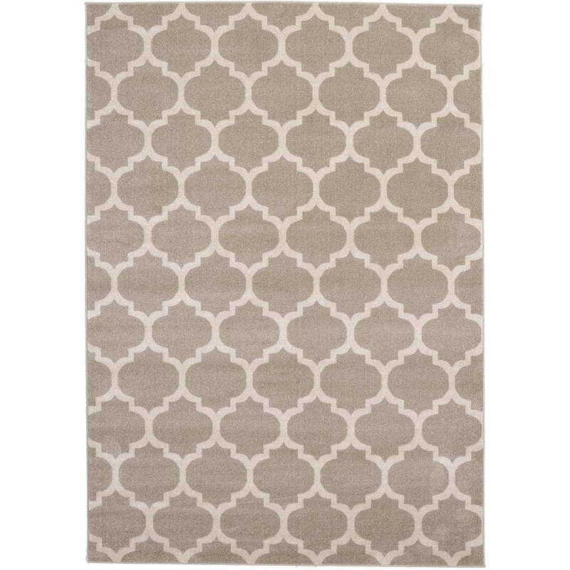 Unique Loom Trellis Philadelphia Light Brown/Beige 7′ 0 x 10′ 0 Area Rug 3115789