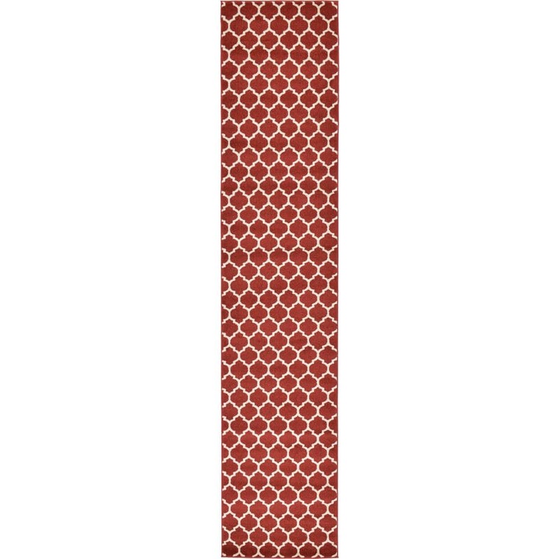 Unique Loom Trellis Philadelphia Red/Beige 2′ 7 x 13′ 0 Runner Rug 3128591