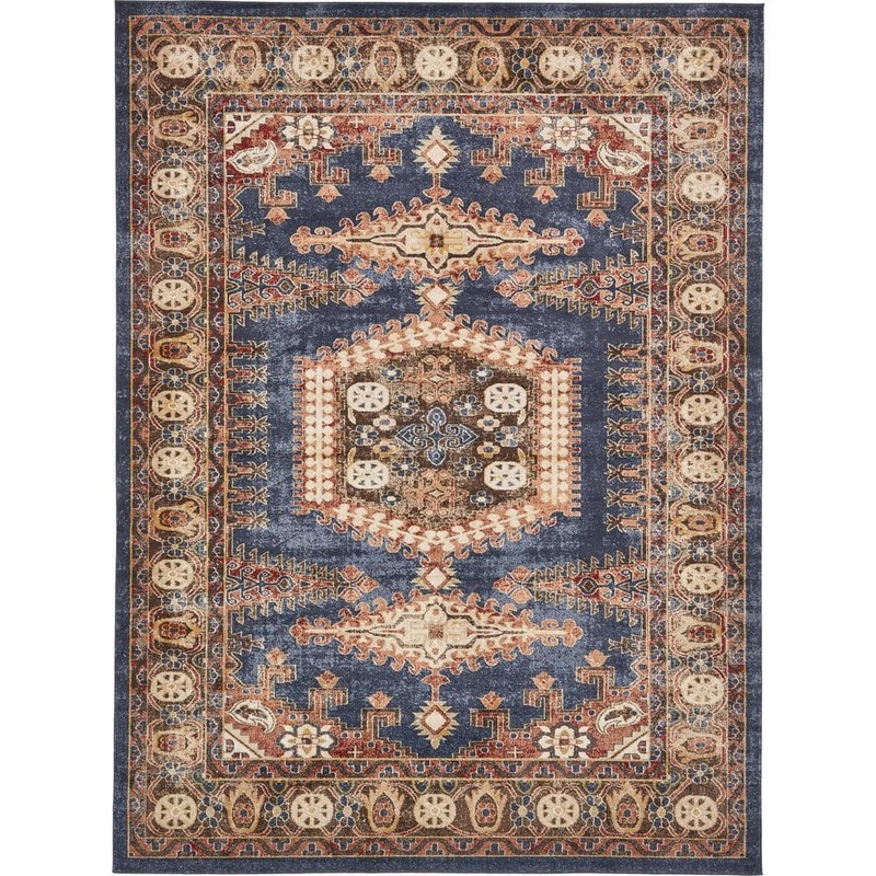 Unique Loom Utopia Larissa Navy Blue 9′ 0 x 12′ 0 Area Rug 3135395