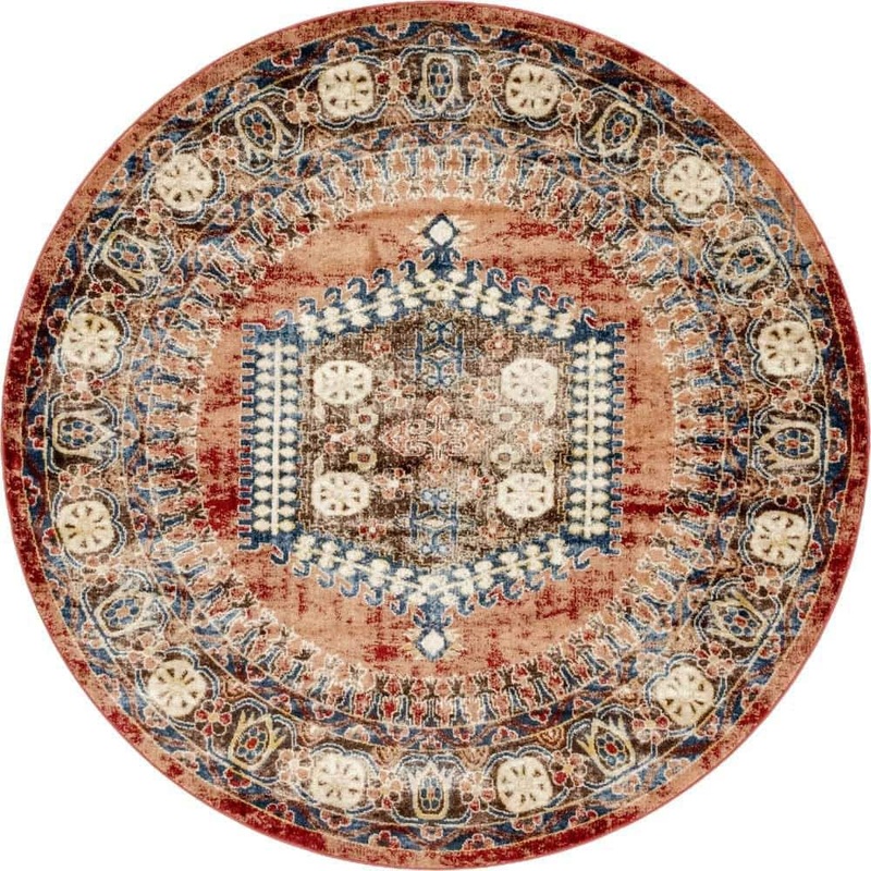 Unique Loom Utopia Larissa Terracotta 7′ 0 x 7′ 1 Area Rug 3145773