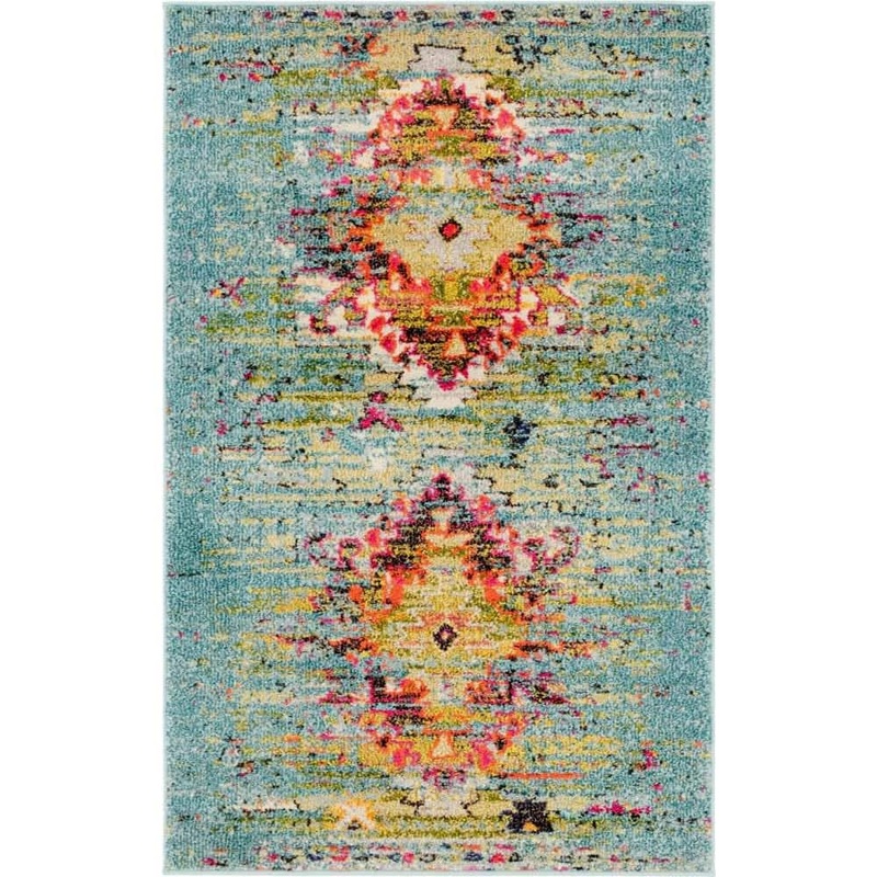 Unique Loom Vita Chagall Turquoise 3′ 3 x 5′ 3 Area Rug 3144744