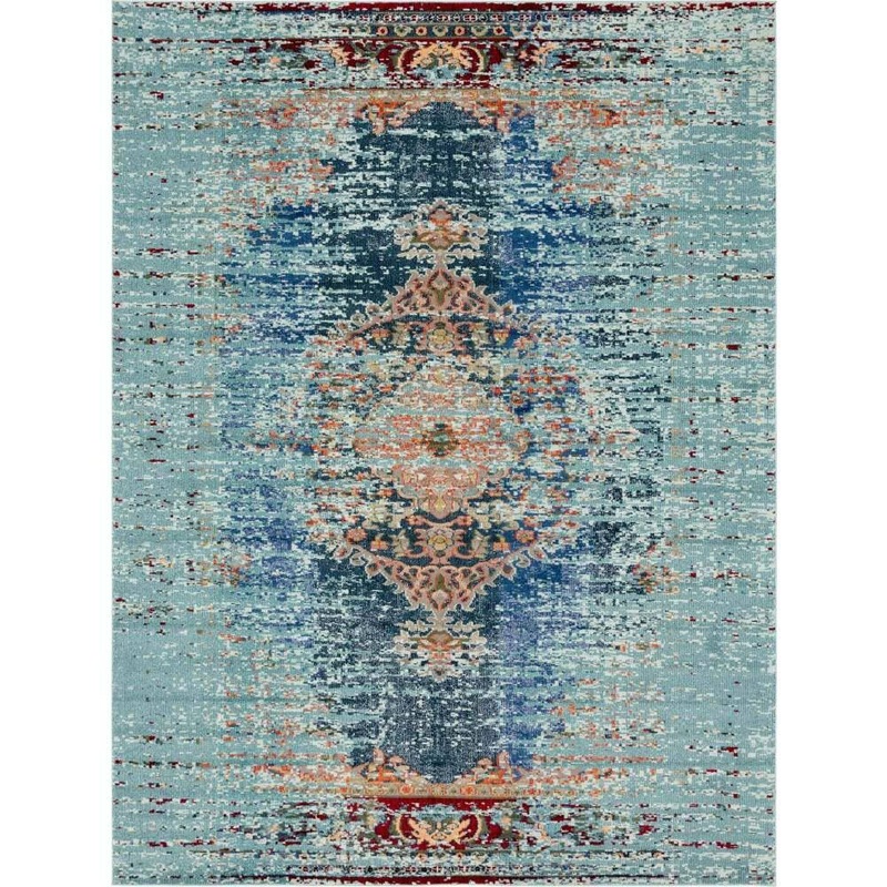 Unique Loom Vita Warhol Turquoise 9′ 10 x 13′ 1 Area Rug 3144733