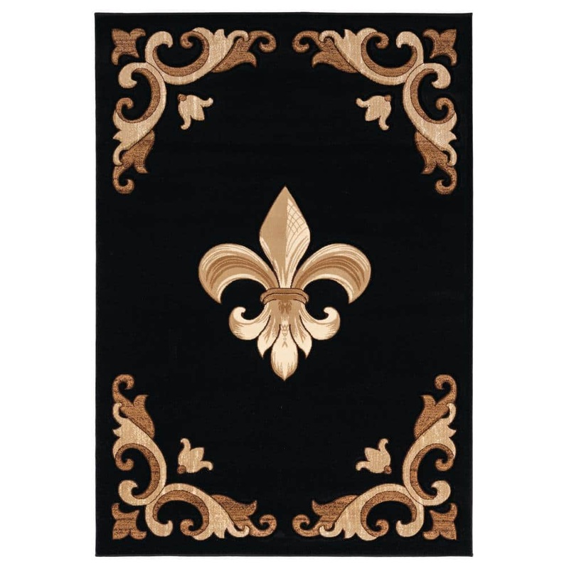United Weavers Bristol Barnsley Black 5 ft. 3 in. x 7 ft. 6 in. Area Rug 2050 11770 69