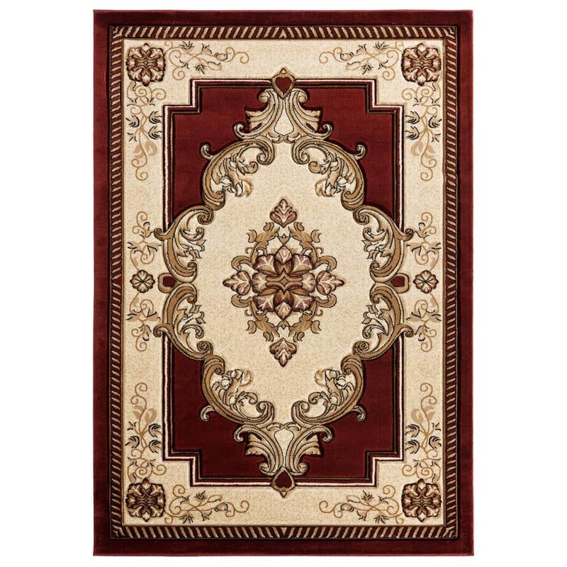 United Weavers Bristol Fallon Burgundy 2 ft. 7 in. x 4 ft. 2 in. Area Rug 2050 10534 35C