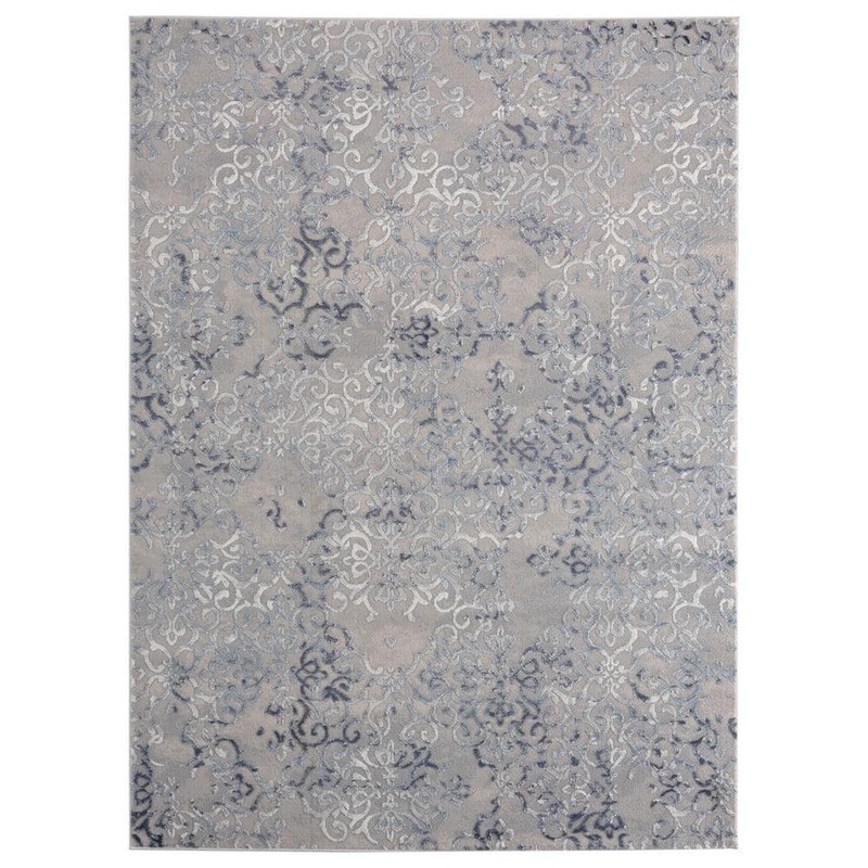 United Weavers Cascades Marblemount Blue 5 ft. 3 in. x 7 ft. 2 in. Area Rug 2601 10360 58