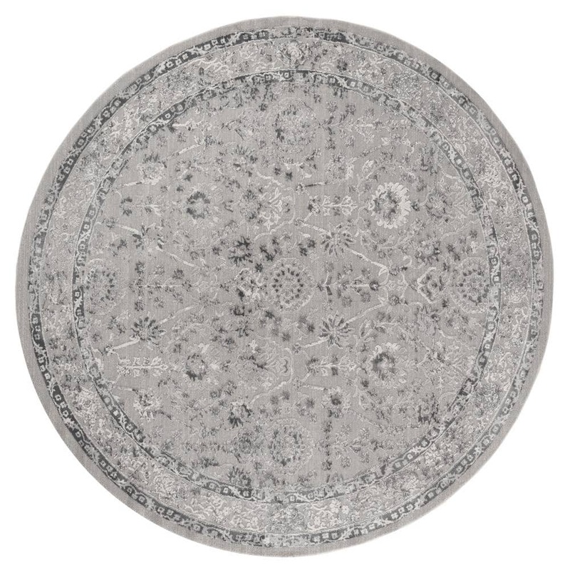 United Weavers Cascades Shasta Grey 7 ft. 10 in. x 7 ft. 10 in. Round Rug 2601 10272 88R