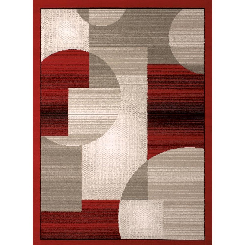 United Weavers Dallas Zoom Zoom Red 5 ft. x 7 ft. Indoor Area Rug 851 11130 58