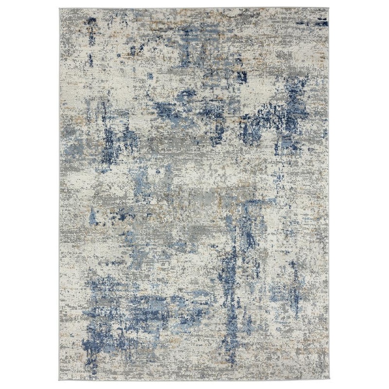 United Weavers Eternity Elixir Blue 7 ft. 10 in. x 10 ft. 6 in. Area Rug 4535-10360-912