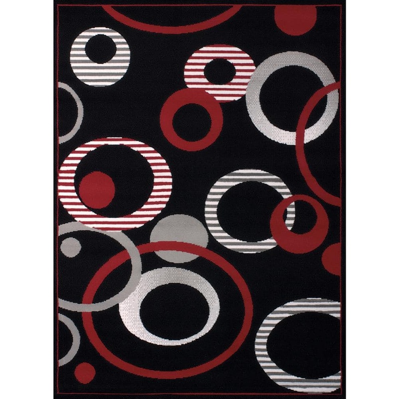 United Weavers Hip Hop Black 2 ft. x 3 ft. Indoor Area Rug 851 10470 24