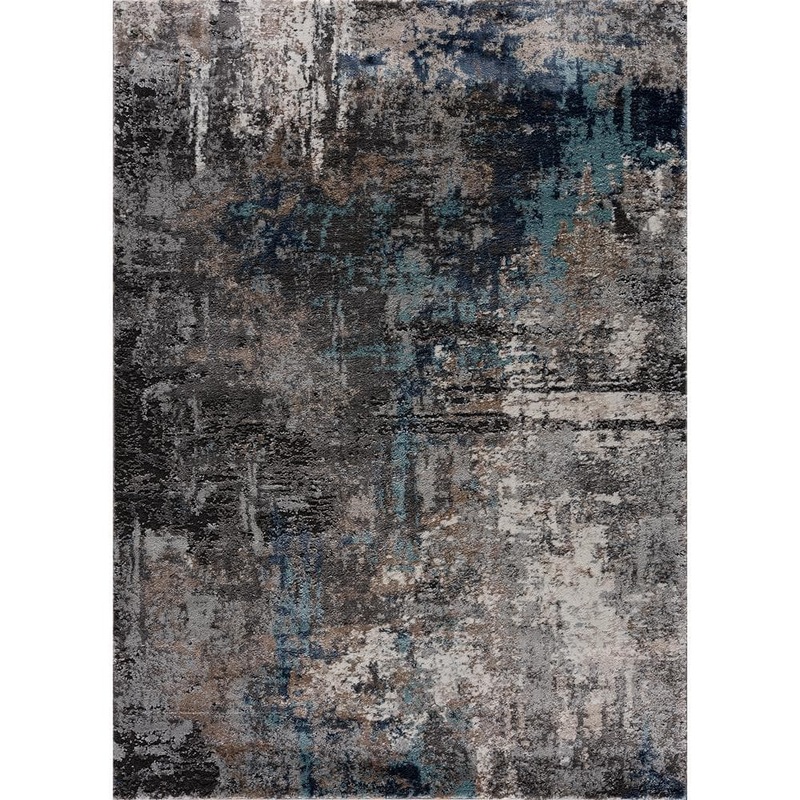 United Weavers Portsmouth Modern Fusion Blue 2 ft. 7 in. x 4 ft. 2 in. Accent Rug 3110 40360 35C