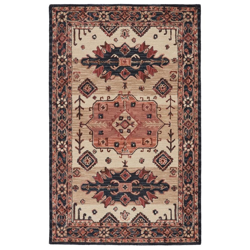 VIBE BY JAIPUR LIVING Idina Pink/Dark Blue 9 ft. x 12 ft. Medallion Area Rug RUG147135
