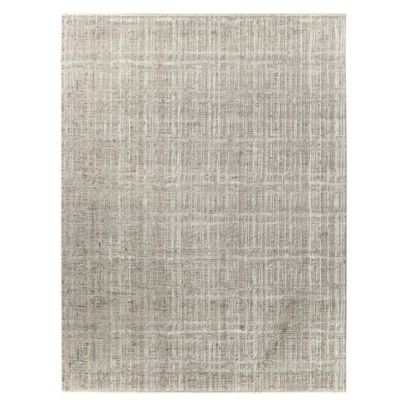 VIBE BY JAIPUR LIVING Sovis Light Gray/Ivory 8 ft. 10 in. x 12 ft. 7 in. Abstract Rectangle Area Rug RUG153353