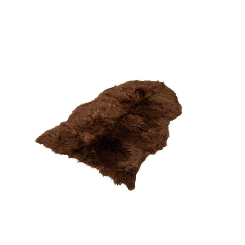 Walk on Me Brown 2 ft. x 3 ft. Faux Fur Luxuriously Soft and Eco Friendly Area Rug 23021
