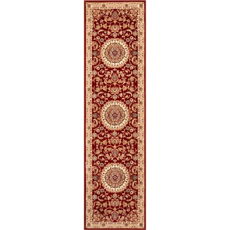 Well Woven Dulcet Mykonos Red 2 ft. 7 in. x 9 ft. 10 in. Traditional Oriental and Persian Runner Rug DU-70-2L