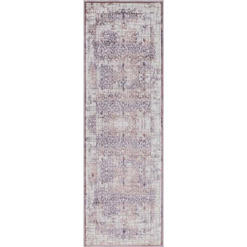 Unique Loom Aberdeen Stanhope Violet 2 ft. 7 in. x 8 ft. 2 in. Runner Rug 3143608