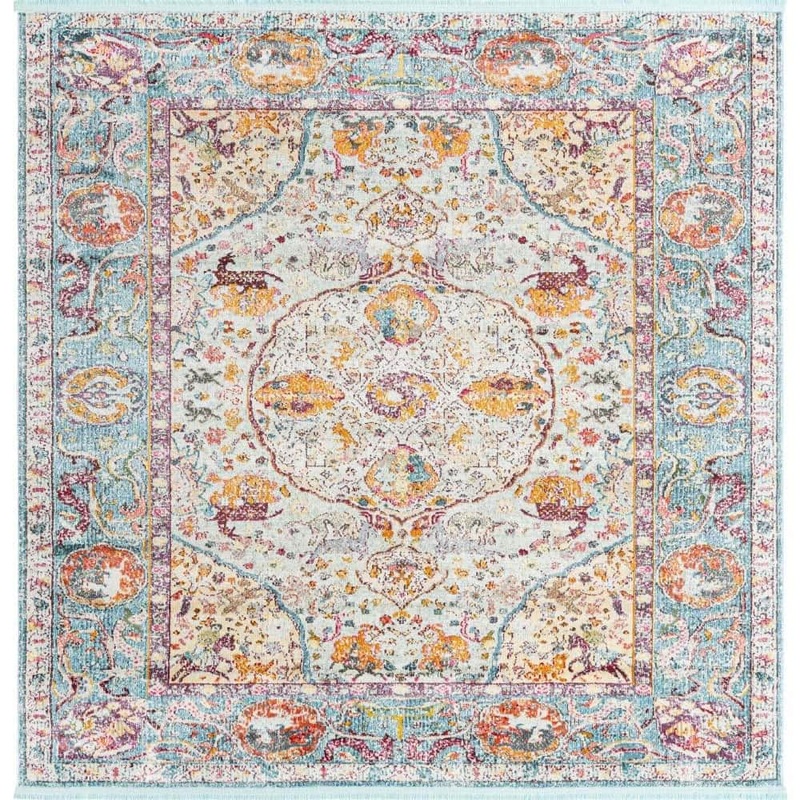 Unique Loom Baracoa Rumba Light Blue 8′ 2 x 8′ 2 Area Rug 3167099