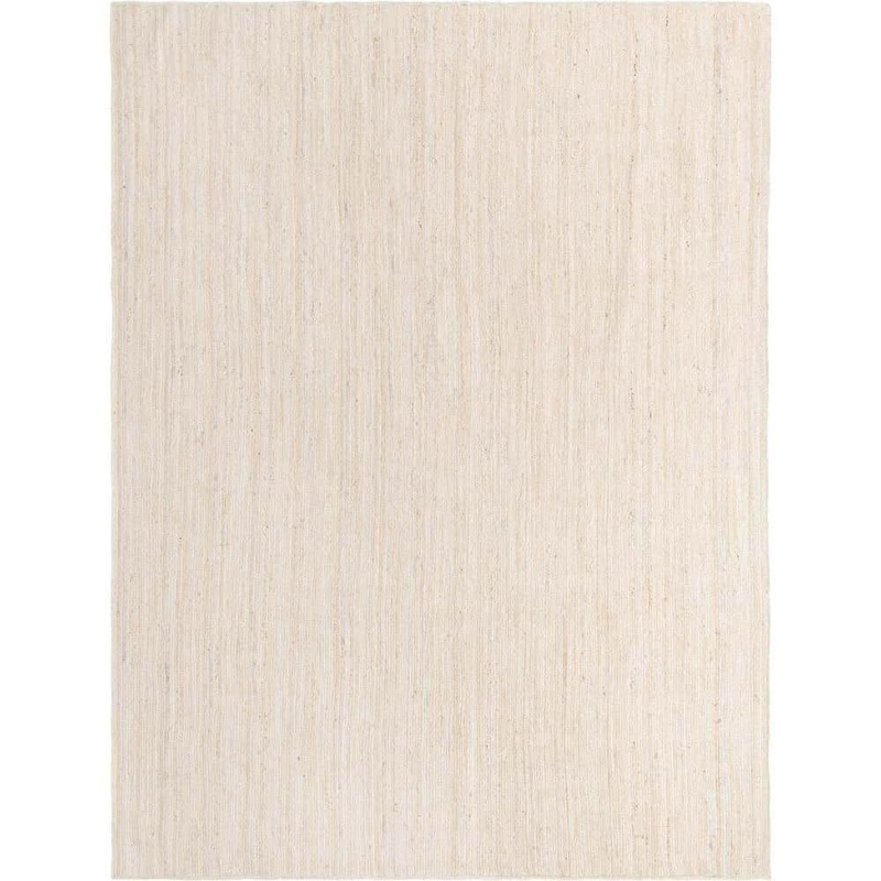 Unique Loom Braided Jute Dhaka White 12′ 2 x 16′ 1 Area Rug 3153059