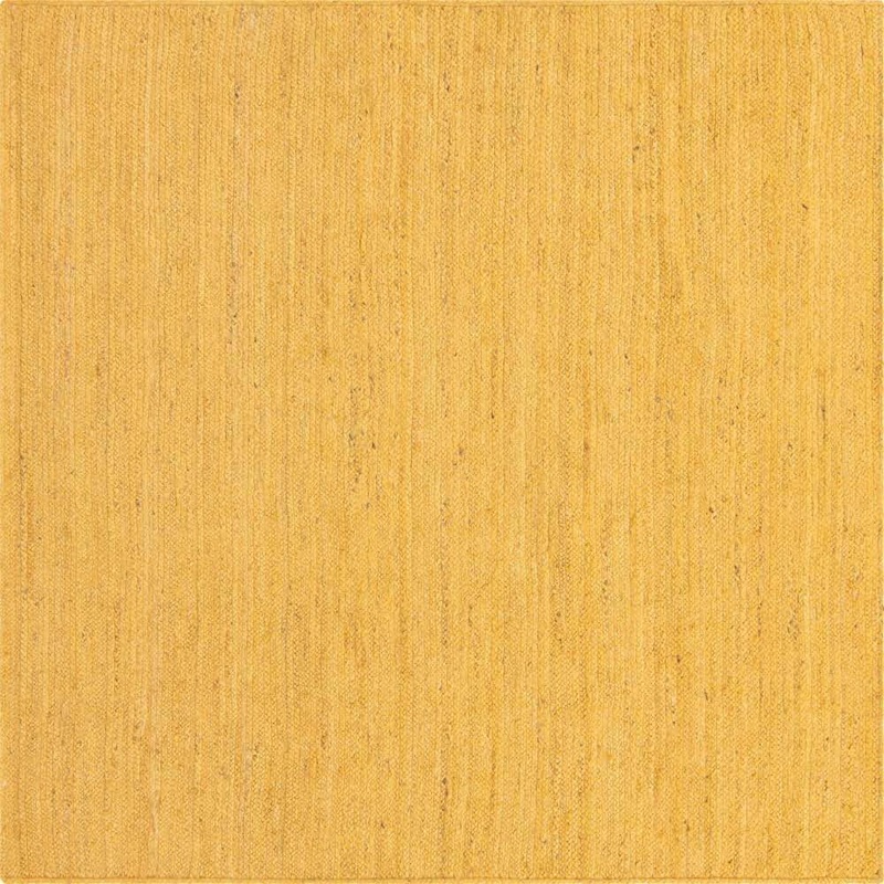 Unique Loom Braided Jute Dhaka Yellow 8′ 0 x 8′ 0 Area Rug 3161130