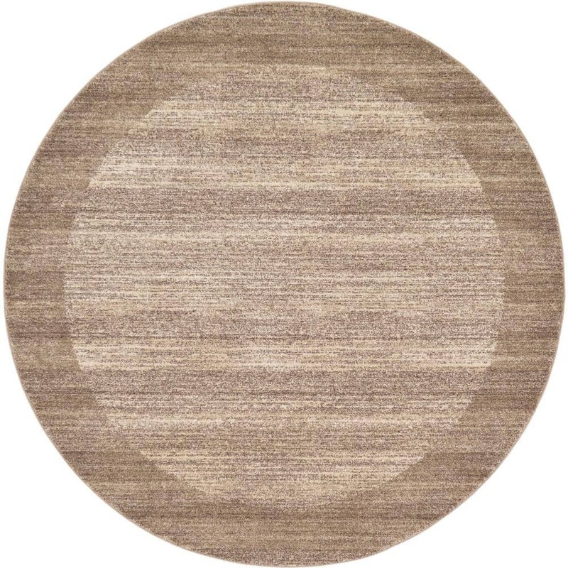 Unique Loom Del Mar Abigail Beige 8′ 0 x 8′ 0 Round Rug 3129277