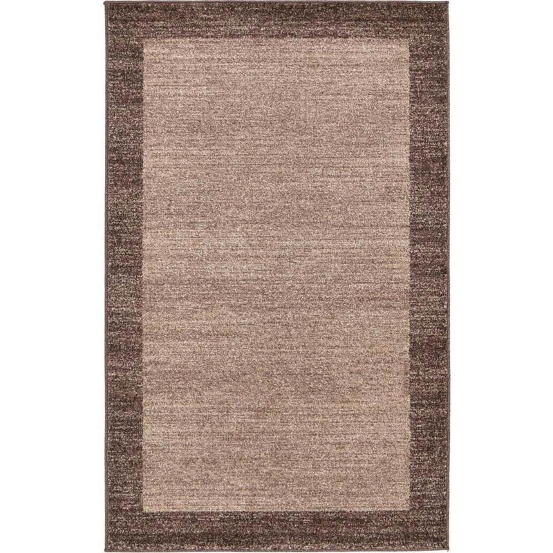Unique Loom Del Mar Abigail Light Brown 3′ 3 x 5′ 3 Area Rug 3132118