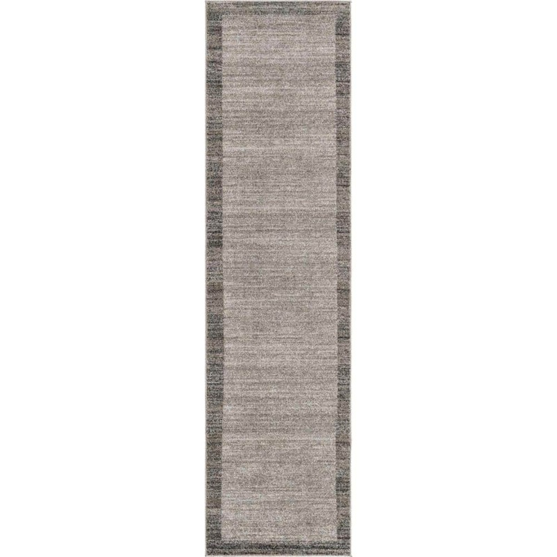 Unique Loom Del Mar Abigail Light Gray 2′ 7 x 10′ 0 Runner Rug 3130962