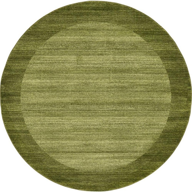 Unique Loom Del Mar Abigail Light Green 8′ 0 x 8′ 0 Round Rug 3132107