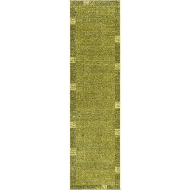 Unique Loom Del Mar Sarah Green 2′ 7 x 10′ 0 Runner Rug 3120531