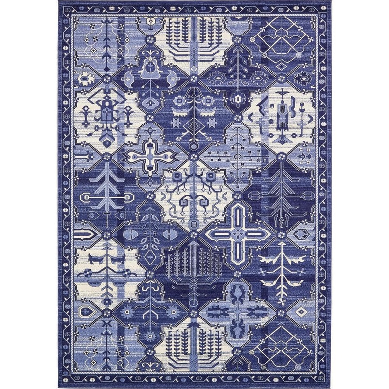 Unique Loom La Jolla Cathedral Blue 10′ 0 x 14′ 0 Area Rug 3133413