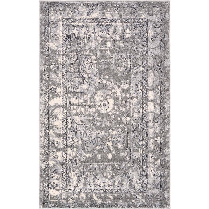 Unique Loom La Jolla Vintage Gray 3′ 3 x 5′ 3 Area Rug 3119795