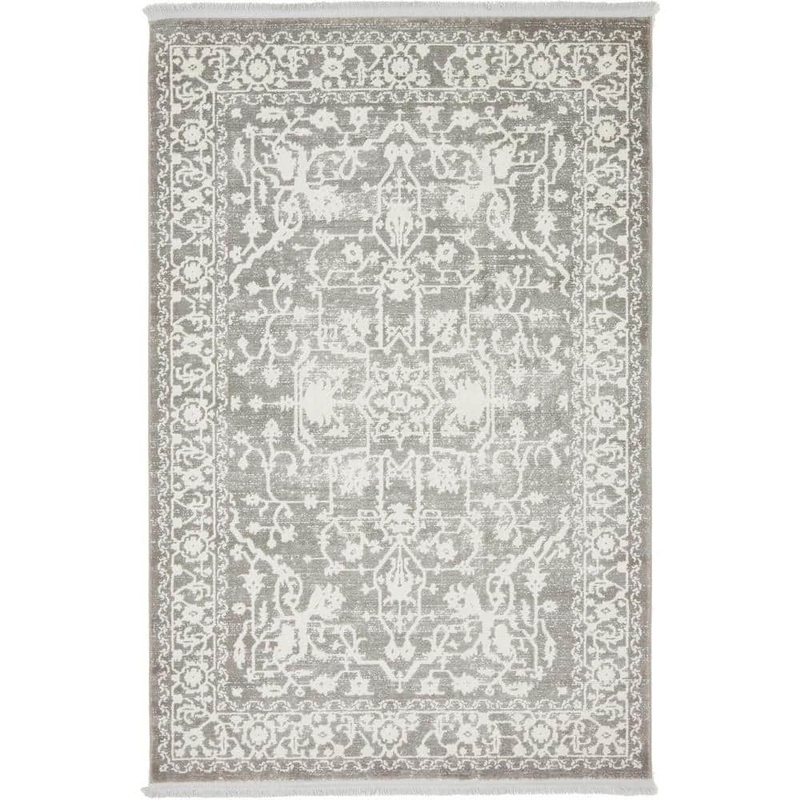 Unique Loom New Classical Olympia Gray 4′ 0 x 6′ 0 Area Rug 3133033