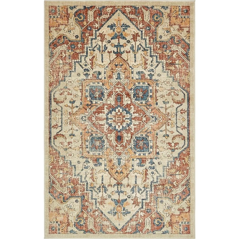 Unique Loom Oslo Nyhavn Harbour Beige 5′ 0 x 8′ 0 Area Rug 3140140