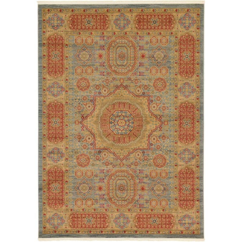 Unique Loom Palace Hamilton Light Blue 7′ 0 x 10′ 0 Area Rug 3125781