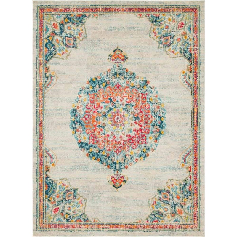 Unique Loom Penrose Alexis Ivory 9 ft. x 12 ft. Area Rug 3143344