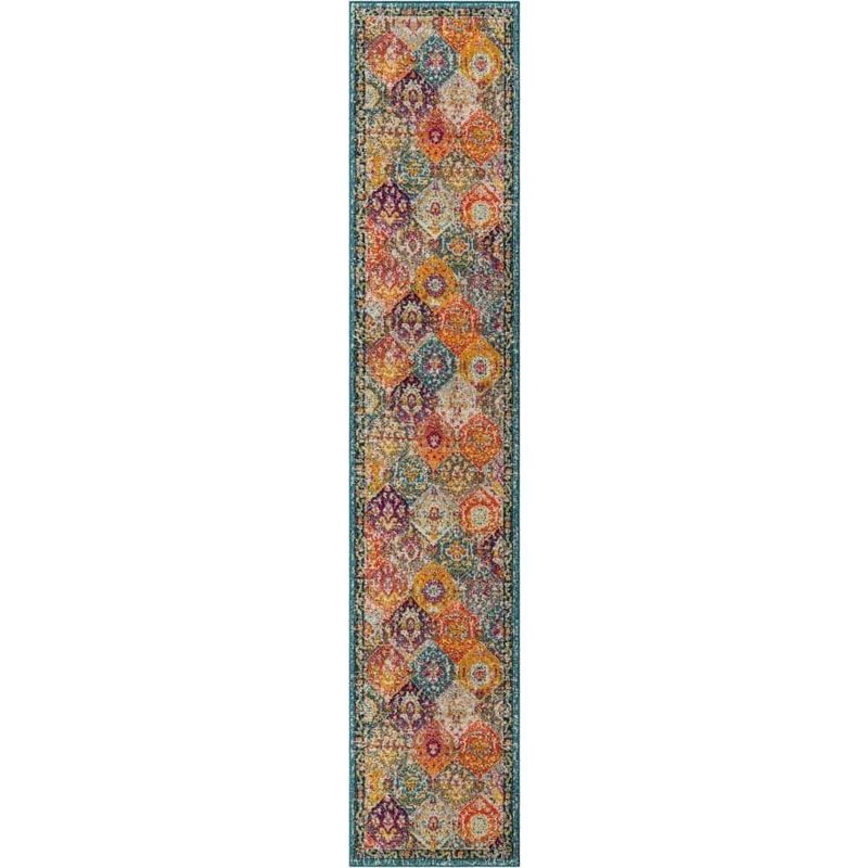 Unique Loom Penrose Blake Multi 2′ 7 x 13′ 1 Area Rug 3185381