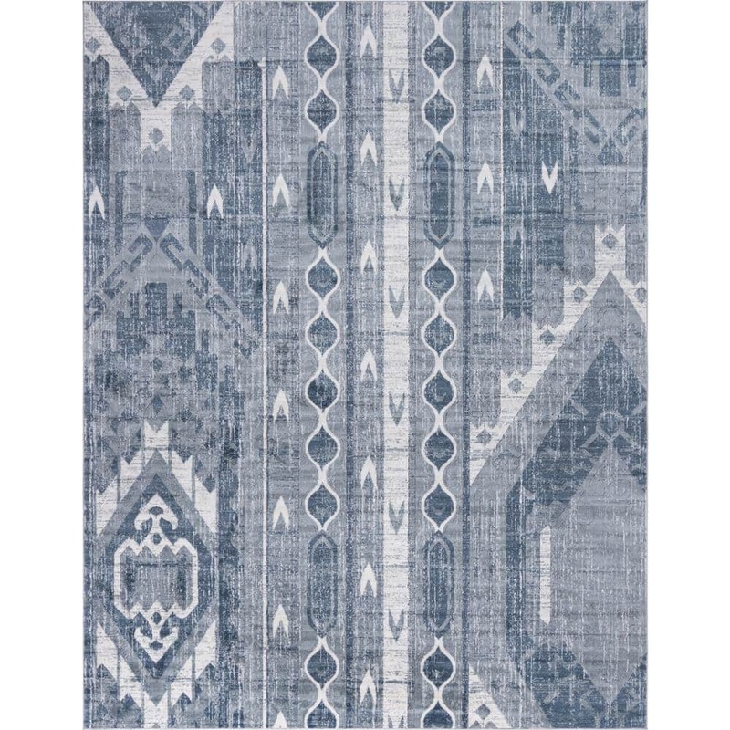 Unique Loom Portland Orford Blue 10 ft. x 13 ft. Area Rug 3147091