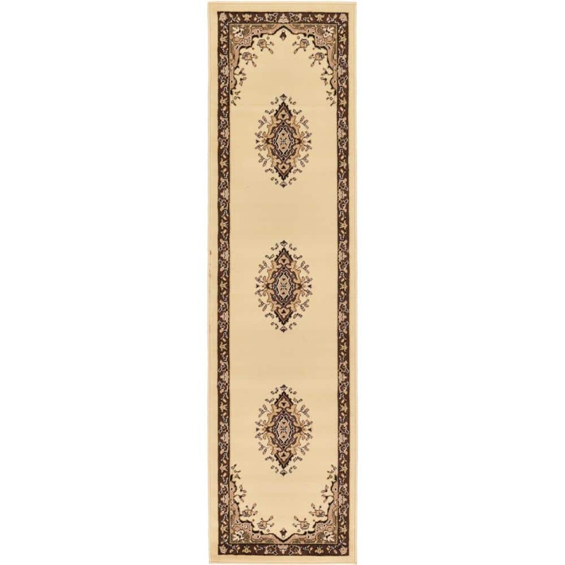 Unique Loom Reza Washington Ivory 2′ 2 x 8′ 2 Runner Rug 3128728