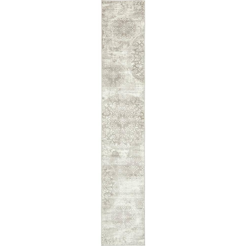 Unique Loom Sofia Grand Light Gray 2′ 0 x 13′ 0 Runner Rug 3138684