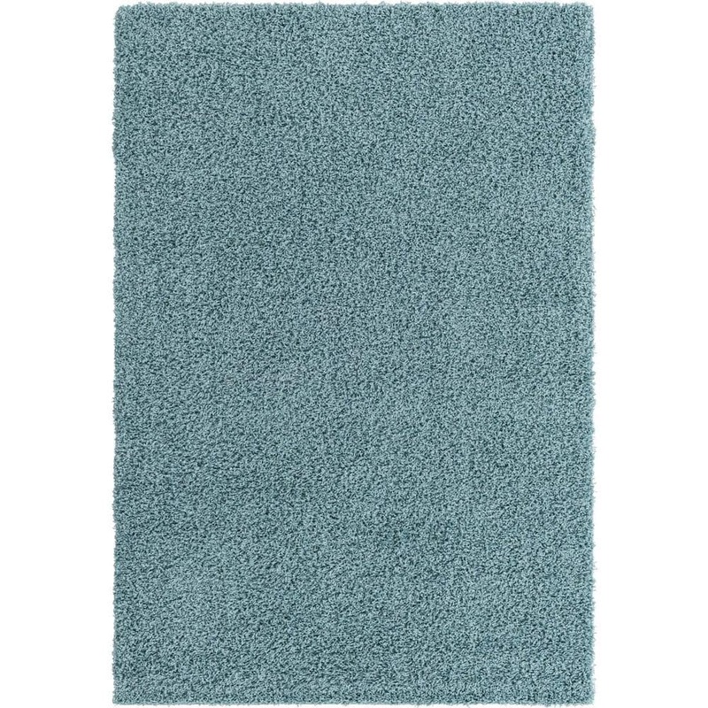 Unique Loom Solid Shag Light Slate Blue 6′ 1 x 9′ 0 Area Rug 3127974