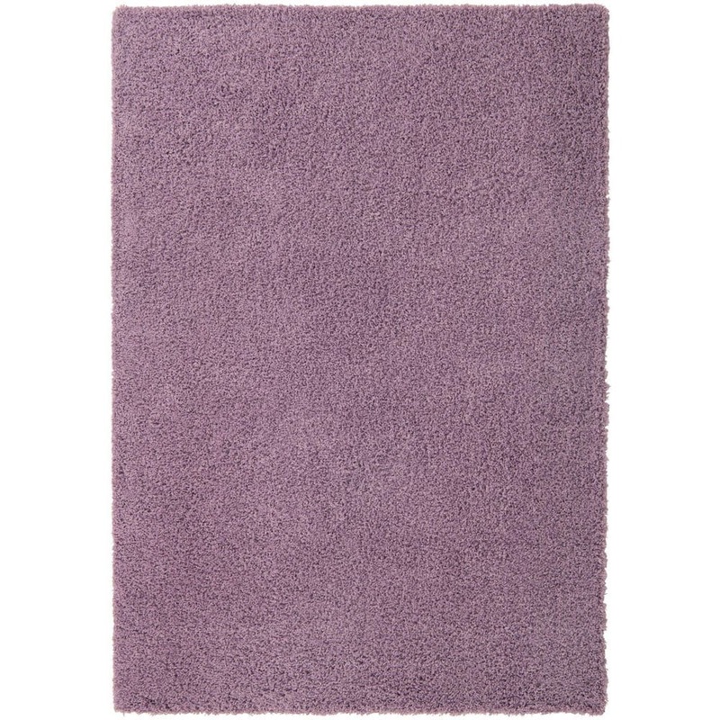 Unique Loom Solid Shag Lilac 7 ft. x 10 ft. Area Rug 3126221