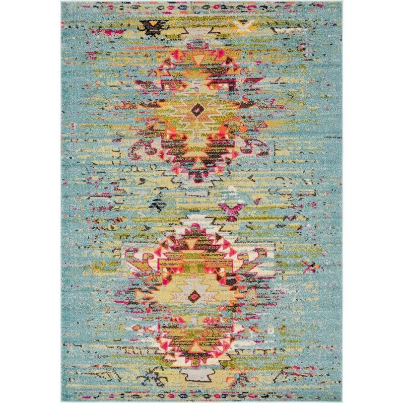 Unique Loom Vita Chagall Turquoise 7′ 1 x 10′ 0 Area Rug 3144742