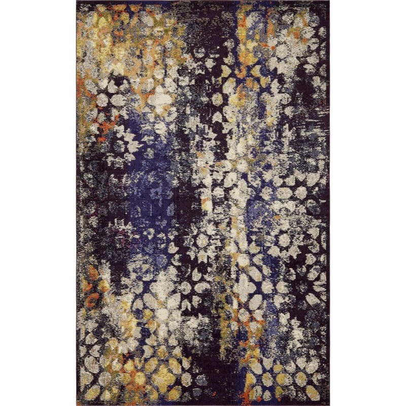 Unique Loom Vita Pollock Navy Blue 10′ 6 x 16′ 5 Area Rug 3141273